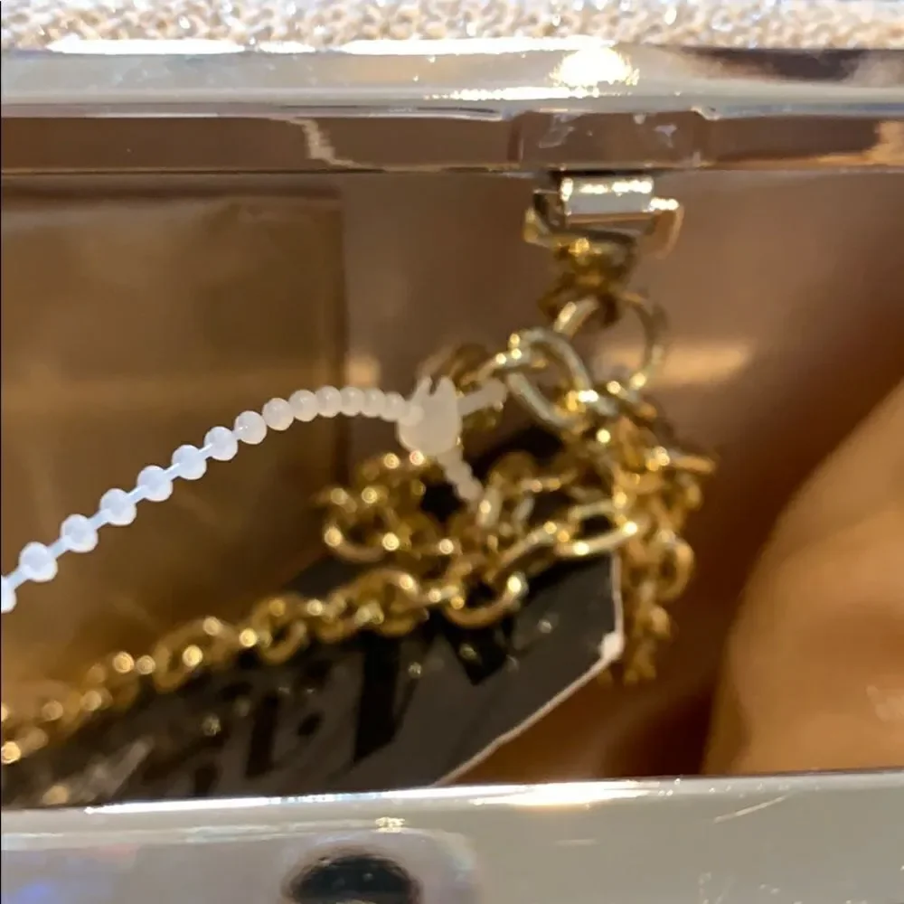 Gold shimmer clutch prom , wedding , party..